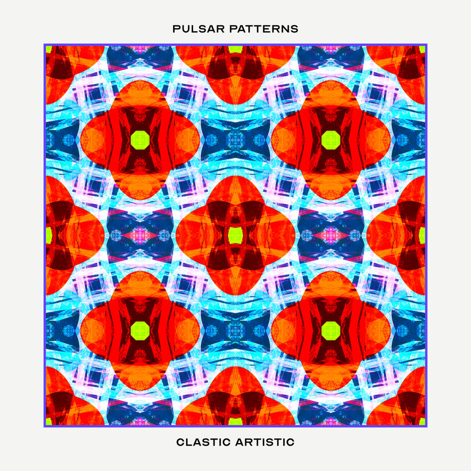 Pattern: Orange petals with emeralds on blue plaid