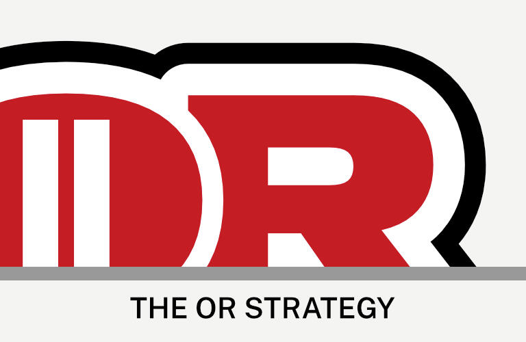Images: A zoomed in The OR Strategy symbol. Text: The OR Strategy. ©The OR Strategy