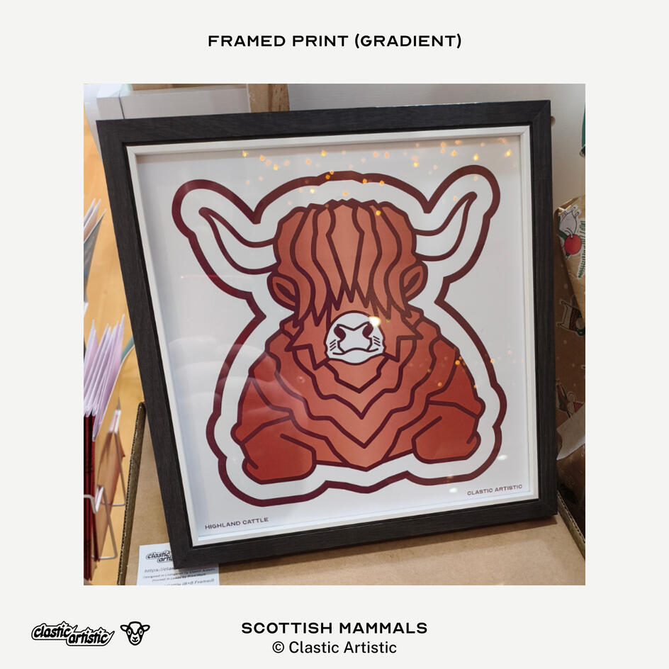 Image: Highland Cattle as a framed print. ©Clastic Artistic