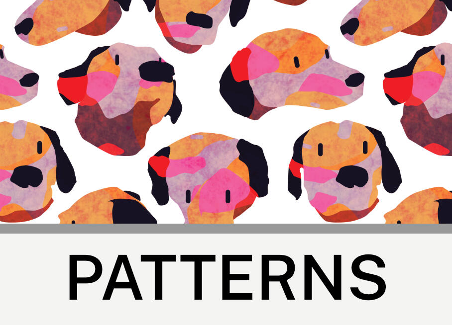 Patterns Section Image - Various Labrador Retriever heads, Text - Patterns